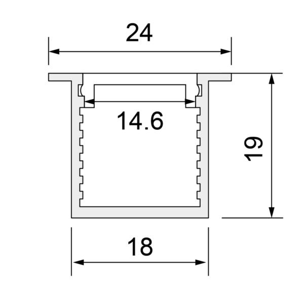 LED profilis įl.,18x19mm/2000 - Image 2