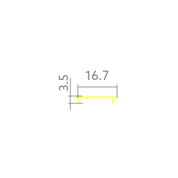 Difuzorius  L3000xB17,3xH3,2mm - Image 2